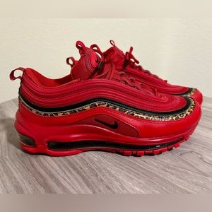 Unique red and cheetah Nike Air Max